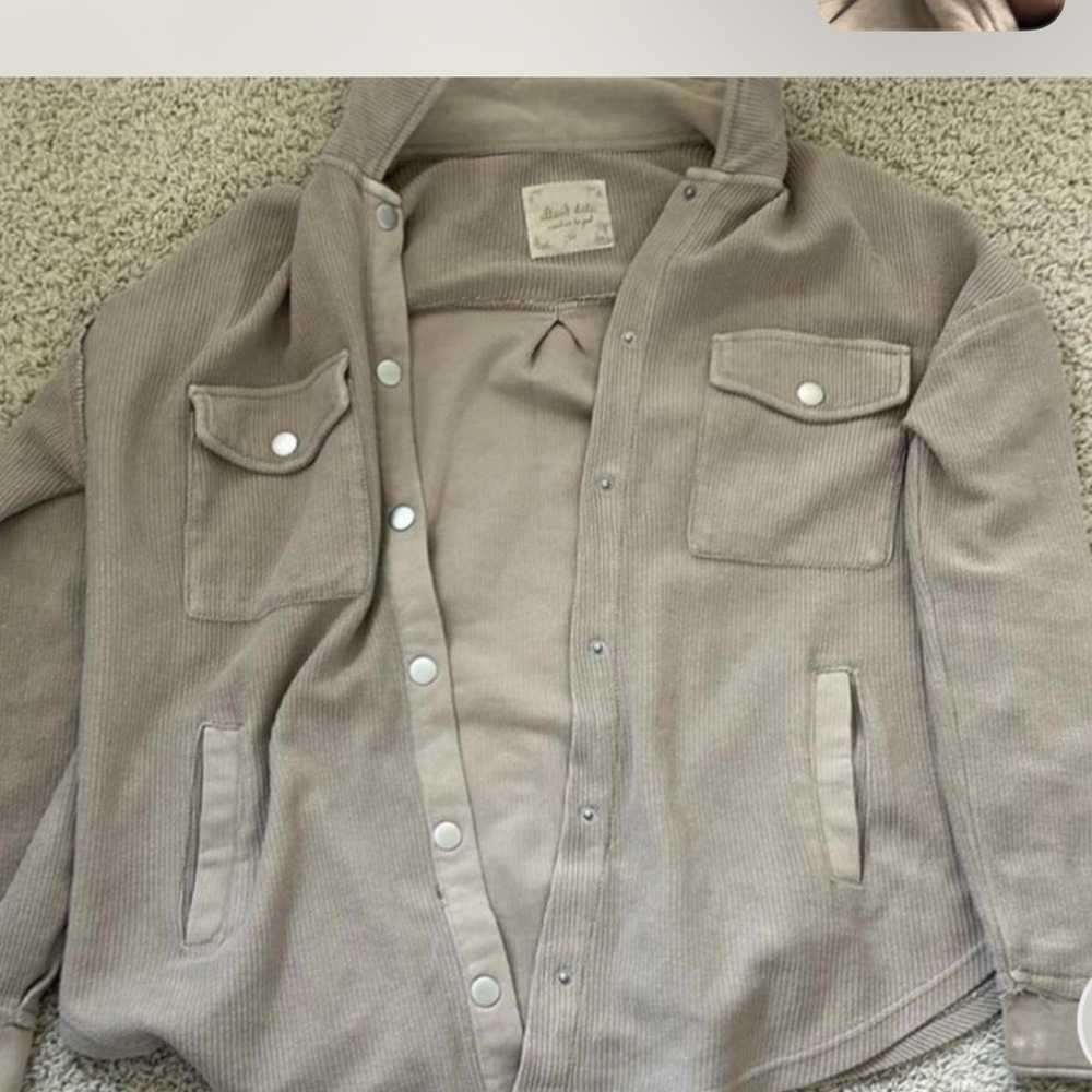 Altar'd State Gray Ribbed Knit Sweater